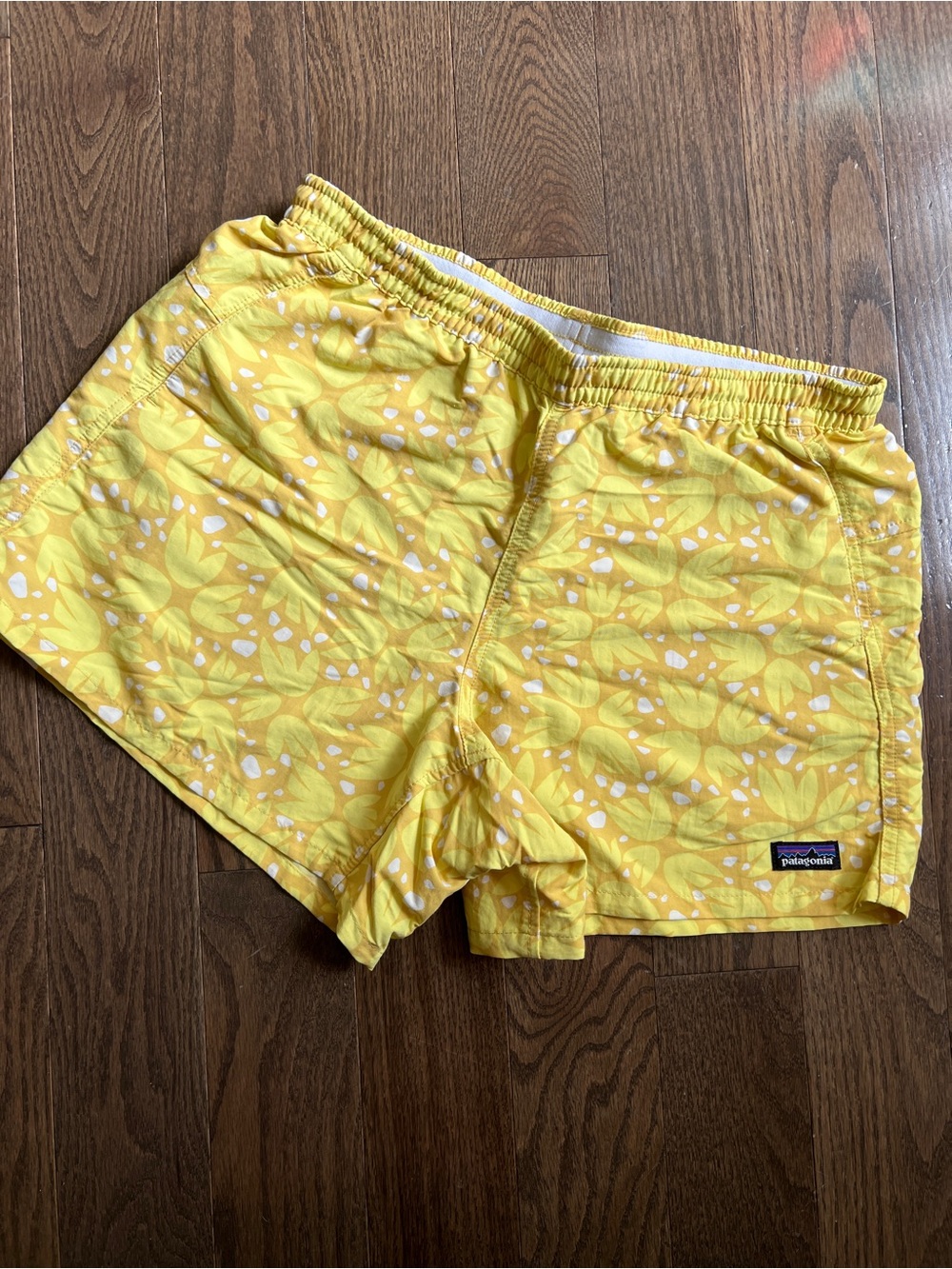 Patagonia Men’s Yellow Floral Athletic Shorts